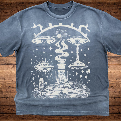 Paradoxical Perspective - Ultra-Heavyweight Vintage Washed Oversized T-Shirt - 300 GSM